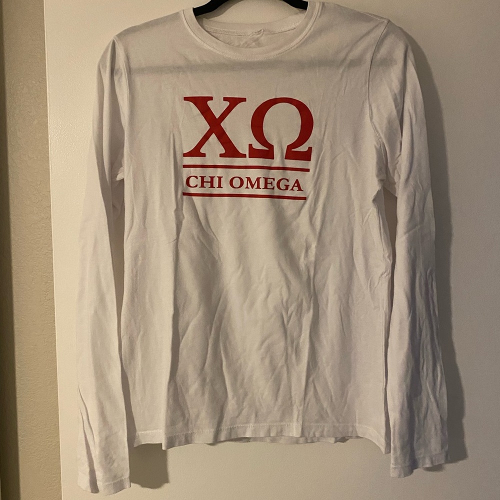 White Chi Omega long sleeve